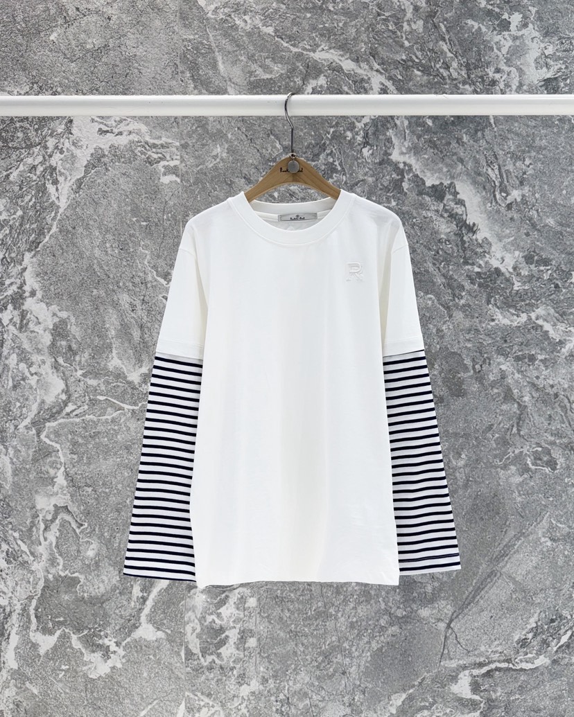 ROOKIE BUD韓國直郵女士新品熱賣職業真品時尚長袖T恤條紋ROOKIE BUD-L長袖T恤圖色2