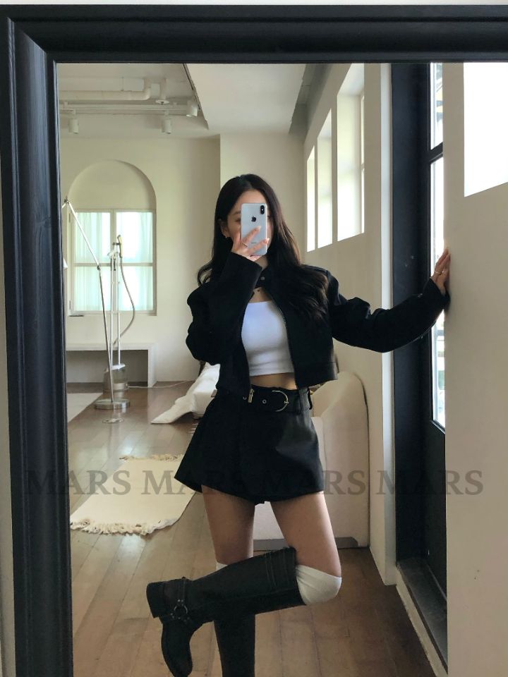 mars東大門實拍女士新款推薦時尚職業休閑26春夏裙褲含腰帶絨mars裙褲