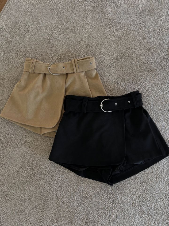 mars東大門實拍女士新款推薦時尚職業休閑26春夏裙褲含腰帶絨mars裙褲