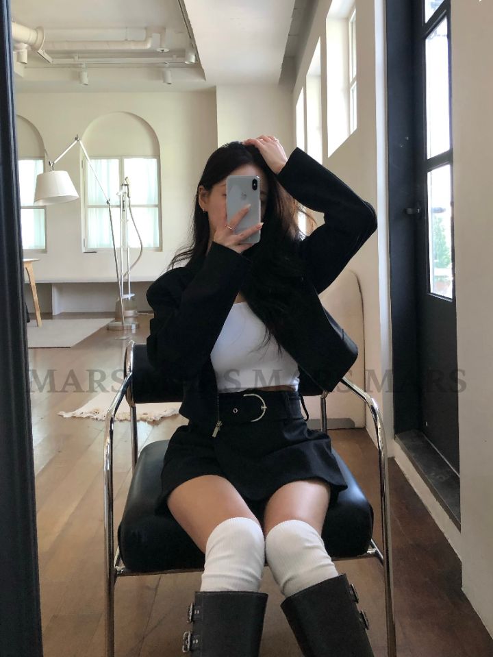 mars東大門實拍女士新款推薦時尚職業休閑26春夏裙褲含腰帶絨mars裙褲