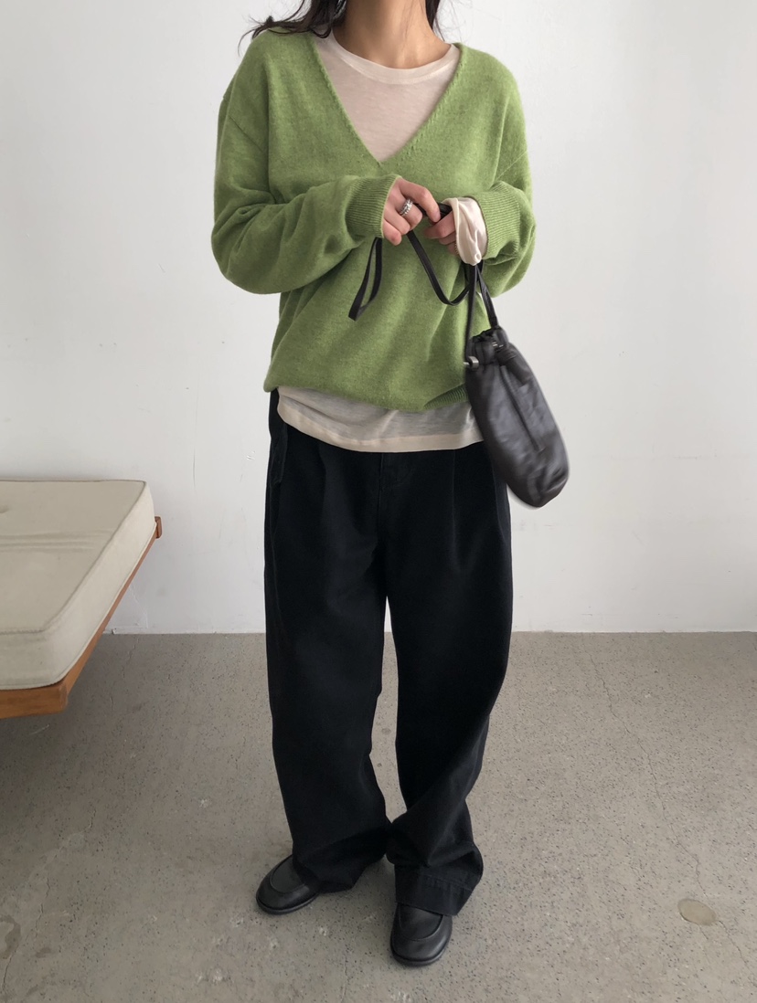 ROMANTICIZE韓國直郵女士新款職業休閑推薦時尚針織衫V領ROMANTICIZE針織衫