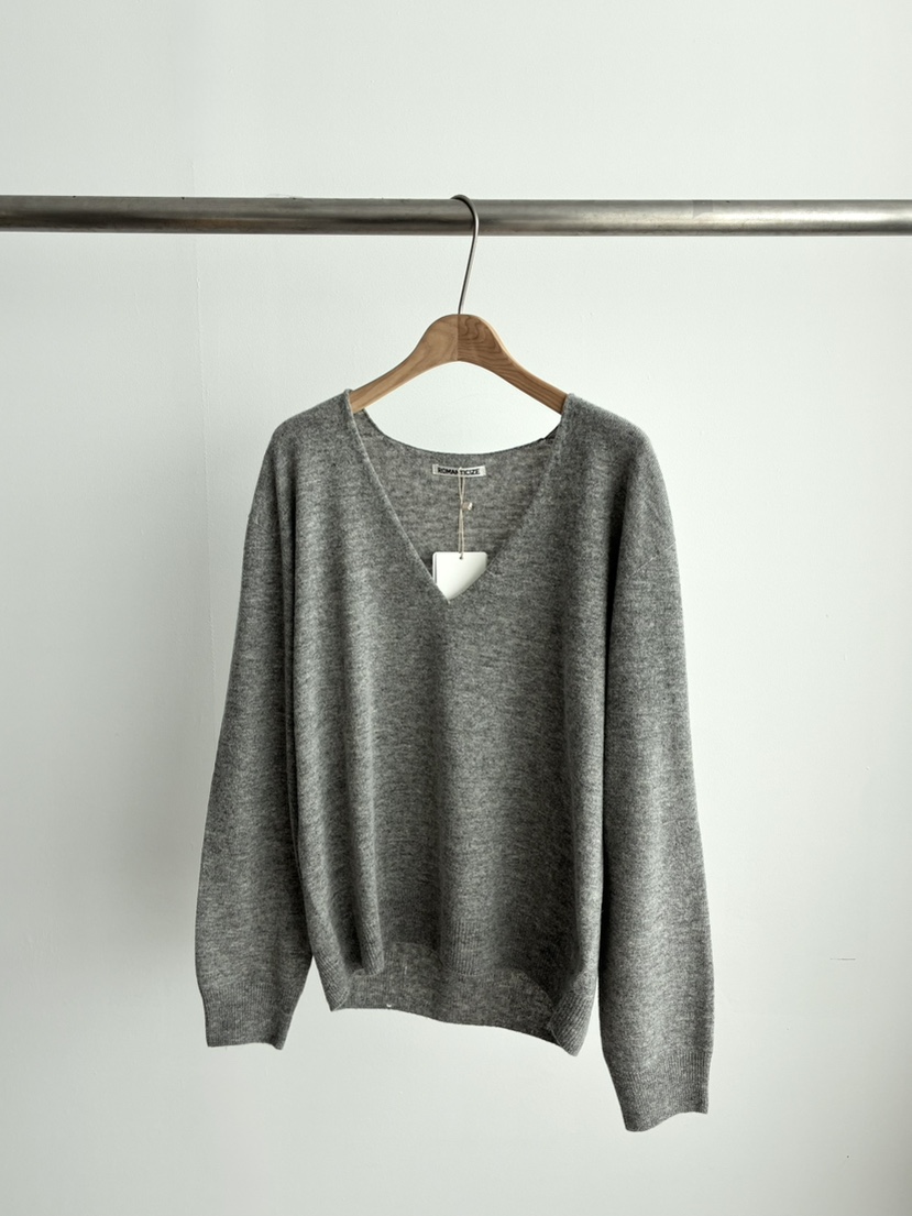 ROMANTICIZE韓國直郵女士新款職業休閑推薦時尚針織衫V領ROMANTICIZE針織衫圖色4