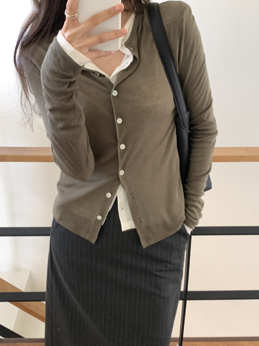 NOTICE韓國直郵女士新品時尚熱賣26春夏真品長袖T恤羊毛衫NOTICE長袖T恤