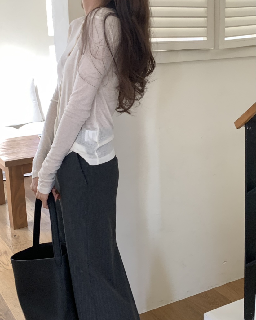 NOTICE韓國直郵女士新品時尚熱賣26春夏真品長袖T恤羊毛衫NOTICE長袖T恤