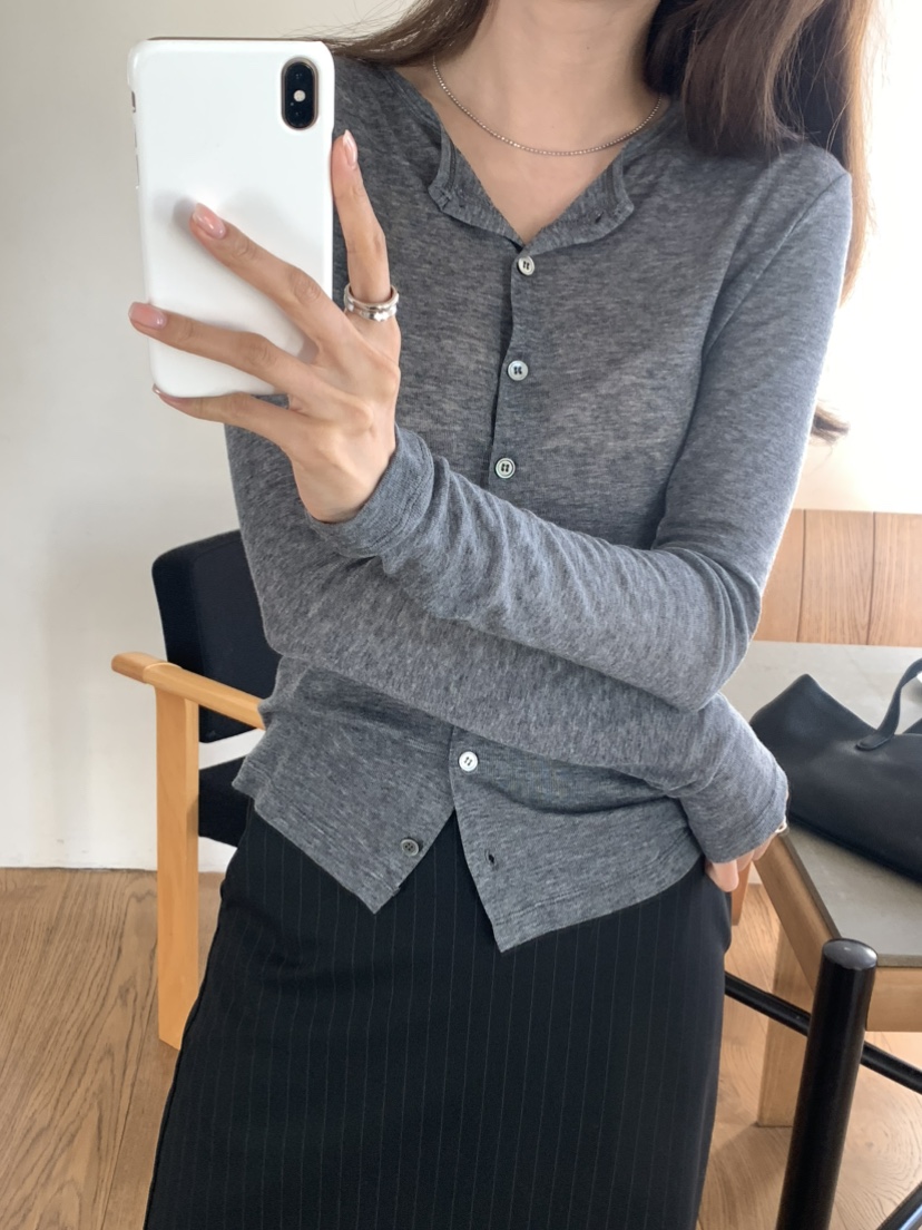 NOTICE韓國直郵女士新品時尚熱賣26春夏真品長袖T恤羊毛衫NOTICE長袖T恤