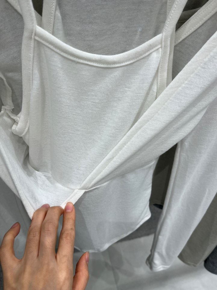 UNA/THE MAY東大門代購女士新款人氣26春夏長袖T恤假兩件THEMAY/UNA長袖T恤