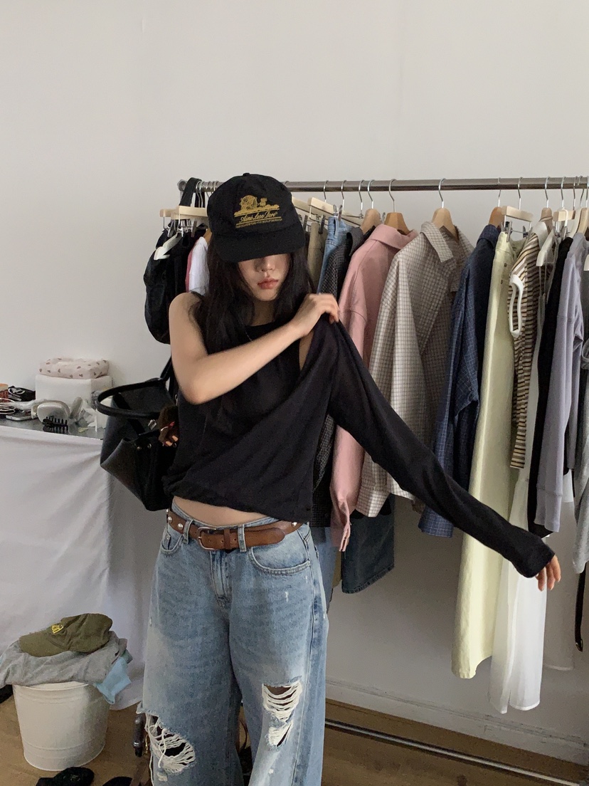 SUNDER MARKET韓國直郵女士新款熱賣真品人氣推薦長袖T恤SUNDER MARKET長袖T恤