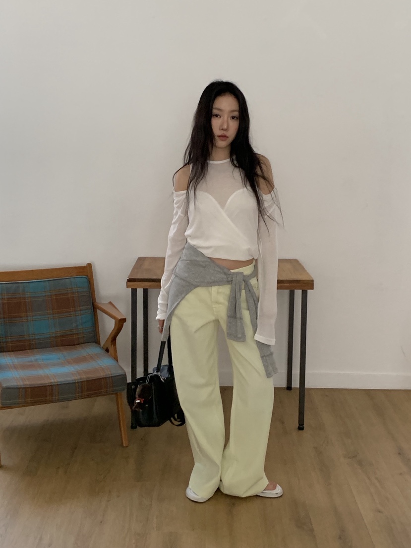 SUNDER MARKET韓國直郵女士新款熱賣真品人氣推薦長袖T恤SUNDER MARKET長袖T恤