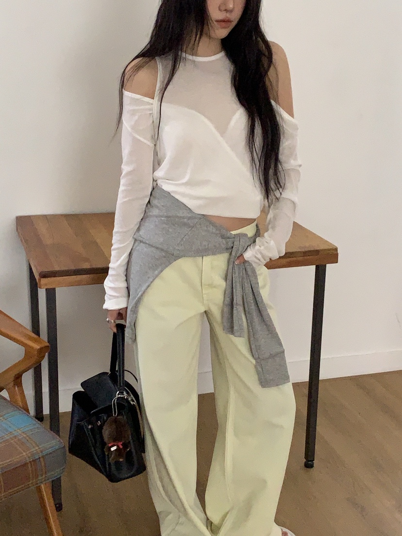 SUNDER MARKET韓國直郵女士新款熱賣真品人氣推薦長袖T恤SUNDER MARKET長袖T恤圖色3