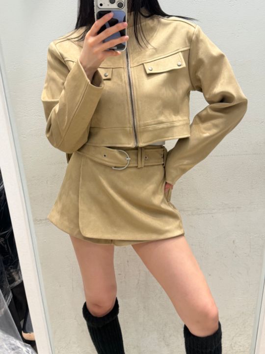 mars韓國代購女士新品時尚26春夏熱賣人氣休閑真品夾克麂皮mars夾克