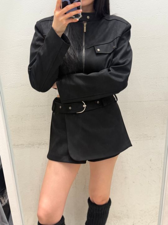 mars韓國代購女士新品時尚26春夏熱賣人氣休閑真品夾克麂皮mars夾克