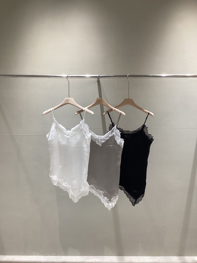 NEAR LEAP-P韓國直郵女裝新款時尚休閑吊帶背心蕾絲緞面NEAR LEAP/The N:L吊帶/背心