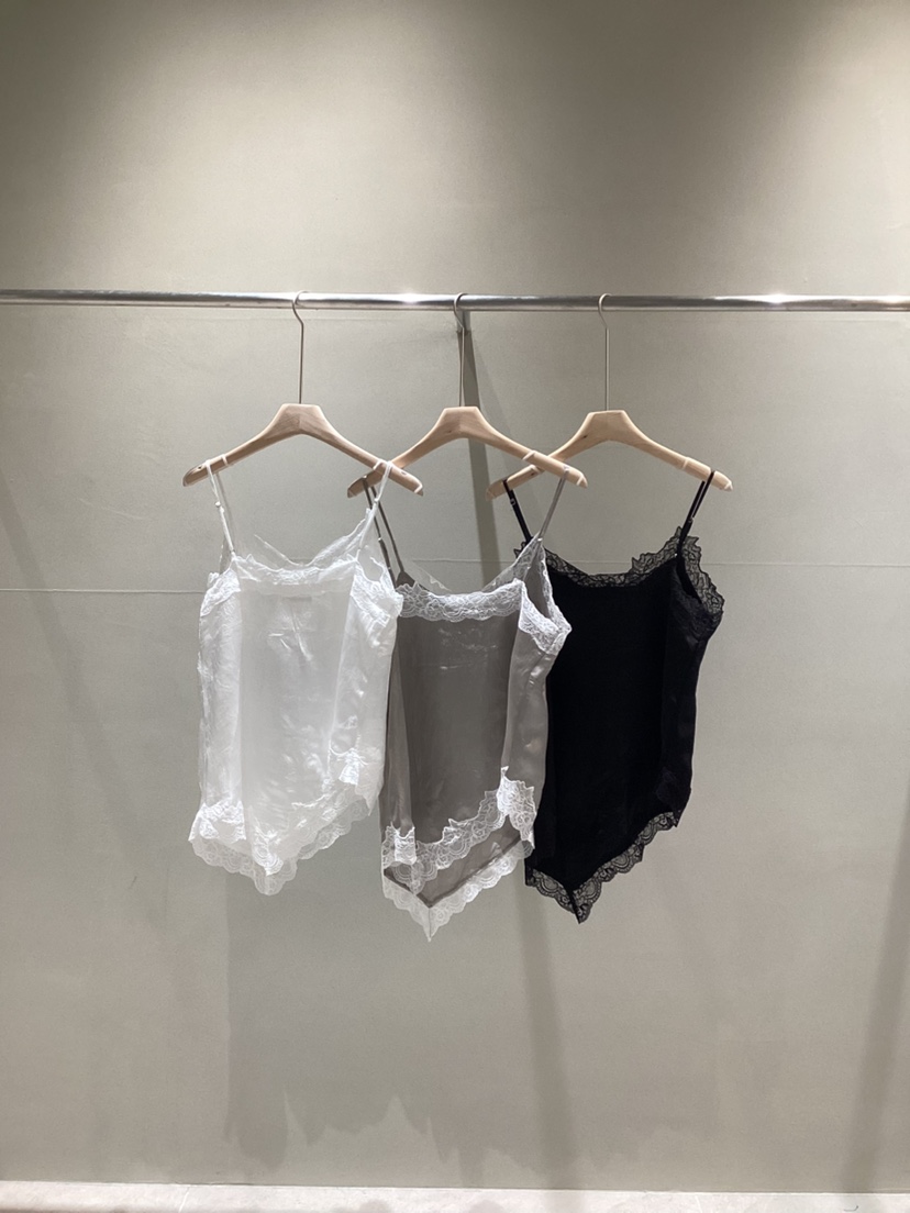 NEAR LEAP-P韓國直郵女裝新款時尚休閑吊帶背心蕾絲緞面NEAR LEAP/The N:L吊帶/背心