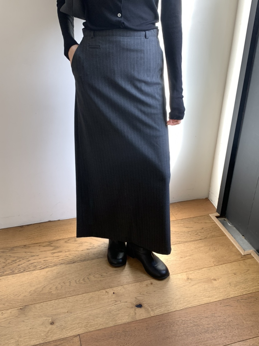 NOTICE東大門實拍女士新品休閑人氣職業26春夏真品長裙條紋NOTICE長裙