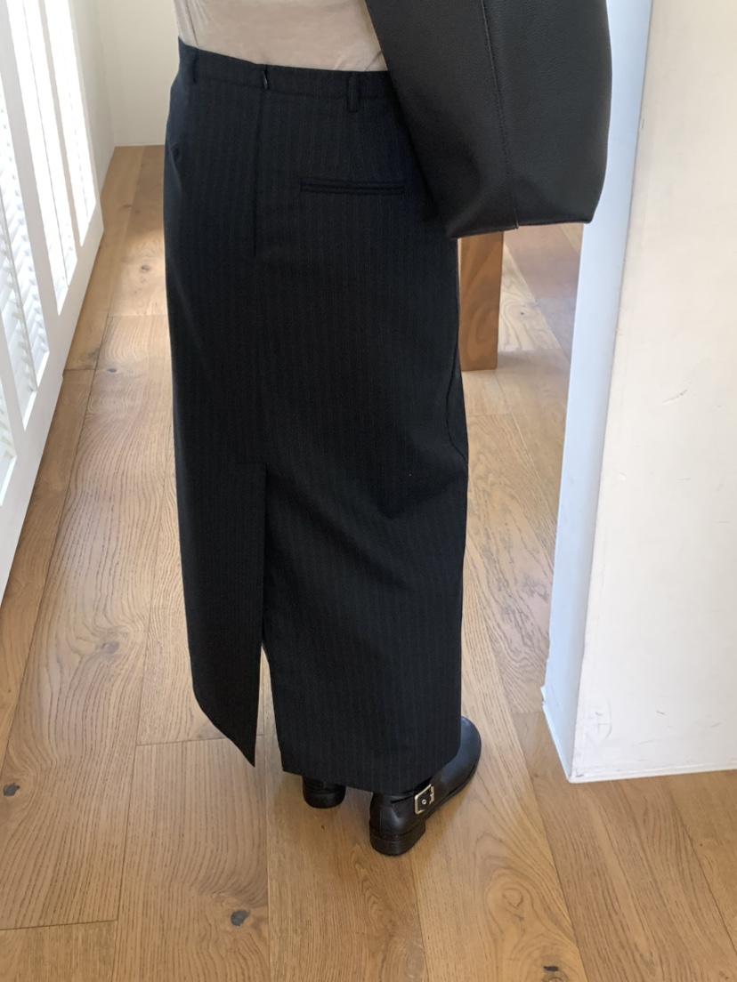 NOTICE東大門實拍女士新品休閑人氣職業26春夏真品長裙條紋NOTICE長裙