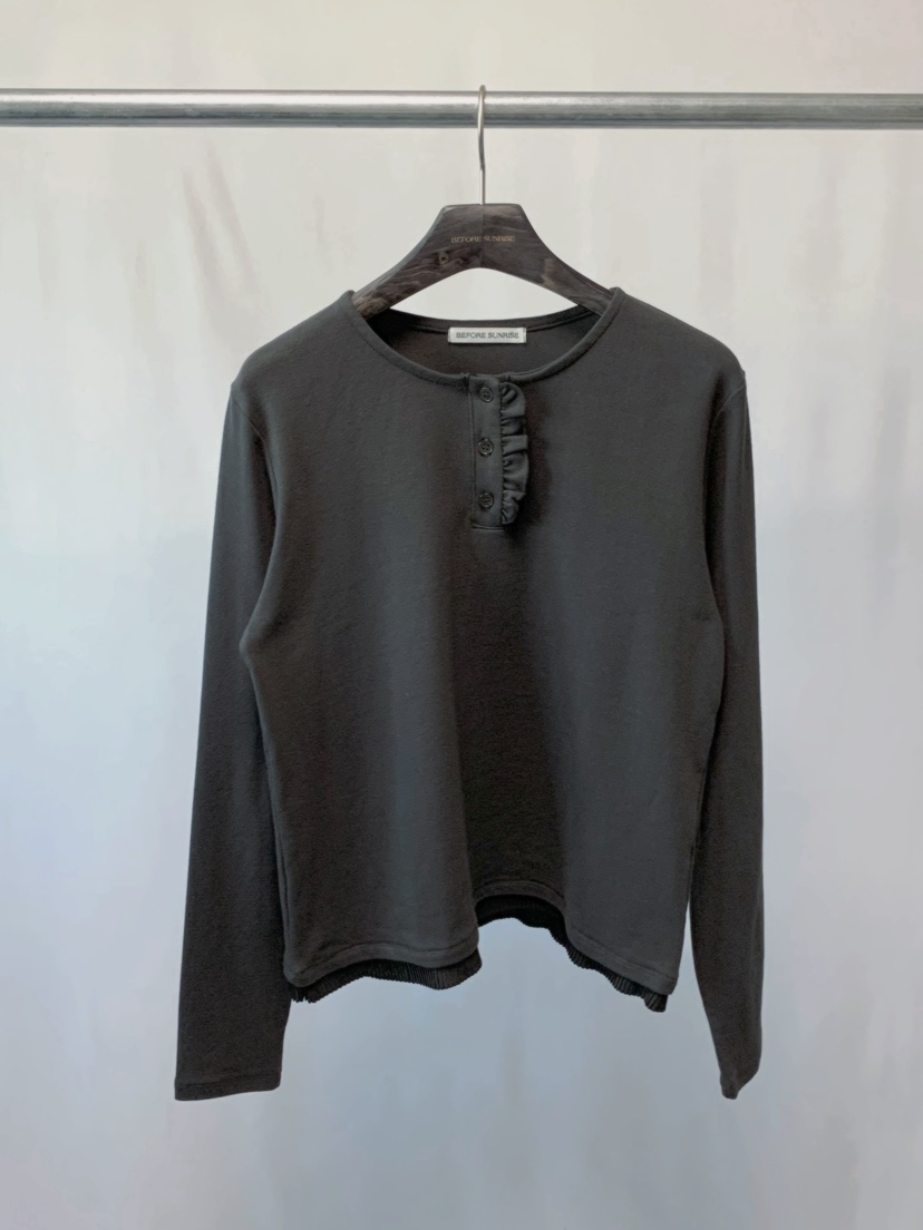 BEFORE SUNRISE東大門代購女裝新品人氣真品時尚長袖T恤BEFORE SUNRISE長袖T恤圖色2