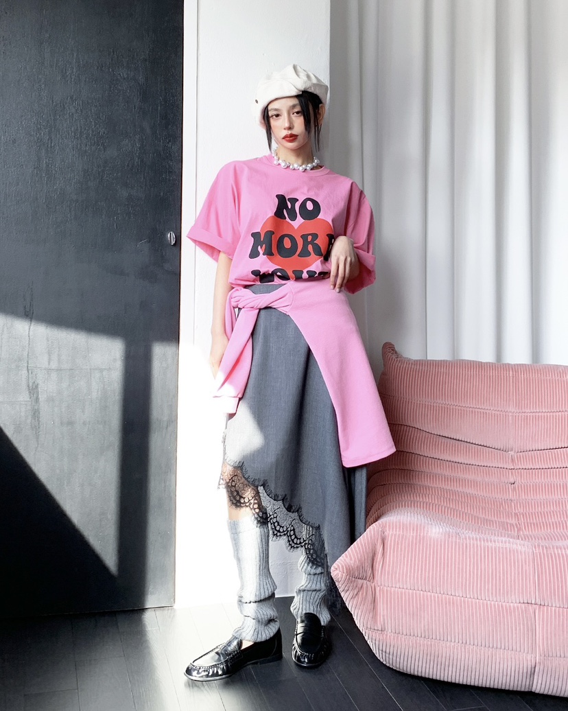 LIVE AID-P東大門直郵女裝新款26春夏人氣熱賣真品職業T恤LIVE AID-PT恤