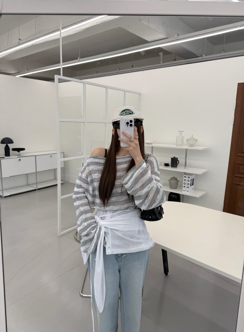 DENVER韓國代購女裝新品熱賣休閑真品推薦長袖T恤不含配飾DENVER長袖T恤圖色2