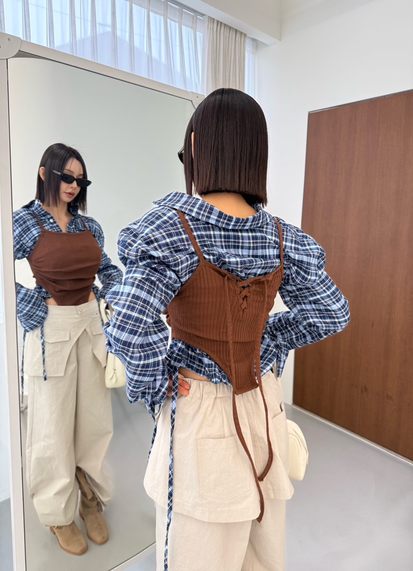 DENVER韓國代購女士新款職業熱賣休閑人氣吊帶背心不含內搭DENVER吊帶/背心