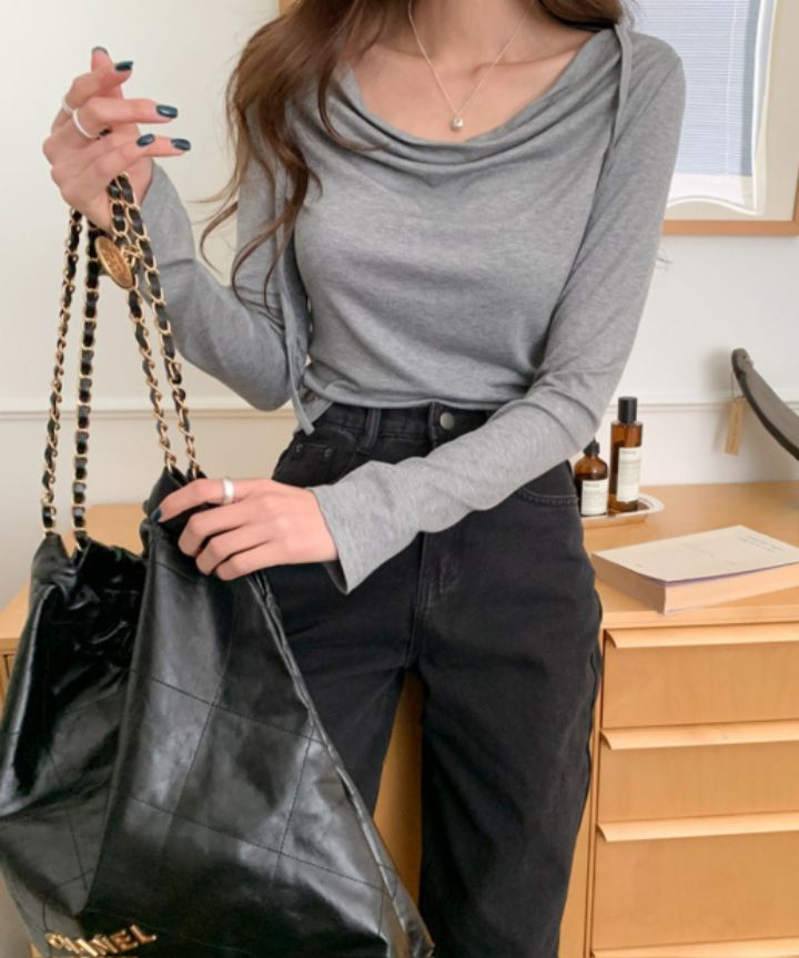 BOBBIE DOLL韓國代購女士新款推薦26春夏人氣休閑長袖T恤BOBBIE DOLL長袖T恤