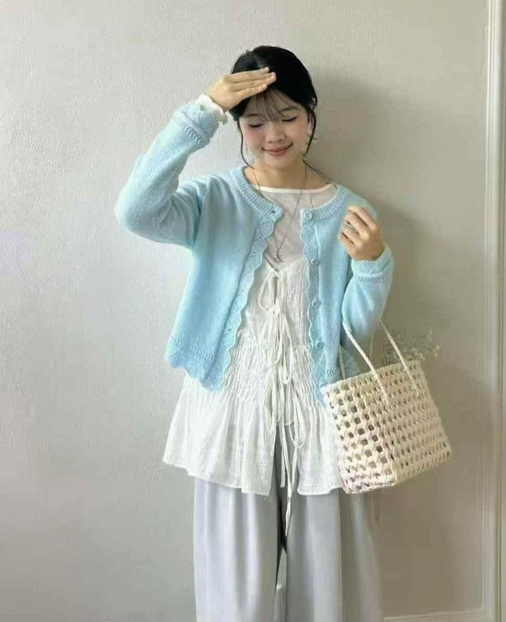 BOBBIE DOLL東大門代購女士新品熱賣26春夏針織衫不含內搭BOBBIE DOLL針織衫圖色1