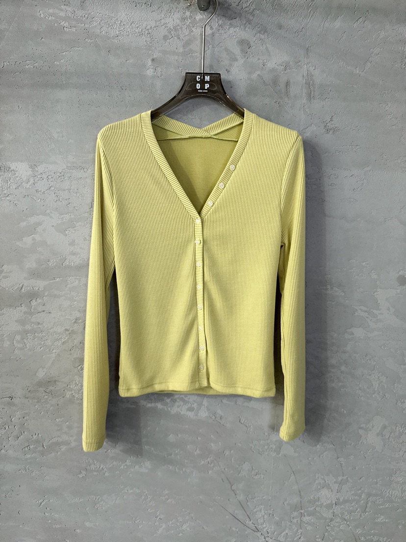 COME OPEN/HAPER東大門代購女裝新品人氣時尚長袖T恤紐扣COME OPEN/HAPER長袖T恤圖色3