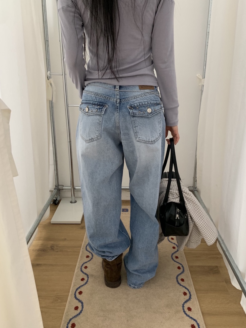 SUNDER MARKET東大門代購女裝新品26春夏推薦人氣牛仔褲SUNDER MARKET牛仔褲