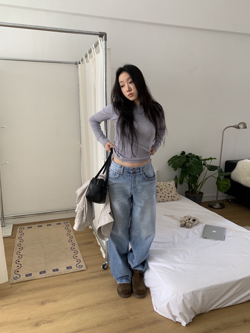 SUNDER MARKET東大門代購女裝新品26春夏推薦人氣牛仔褲SUNDER MARKET牛仔褲