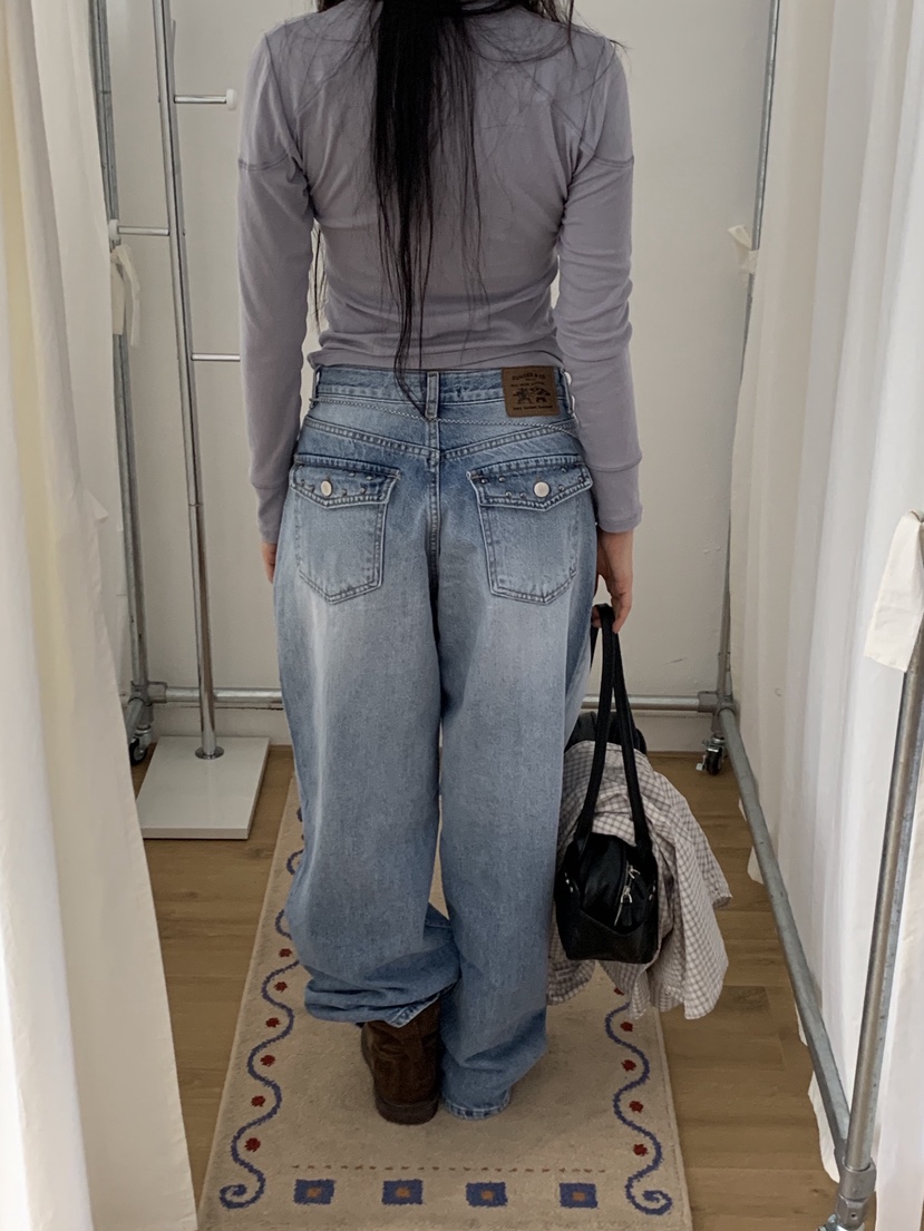 SUNDER MARKET東大門代購女裝新品26春夏推薦人氣牛仔褲SUNDER MARKET牛仔褲