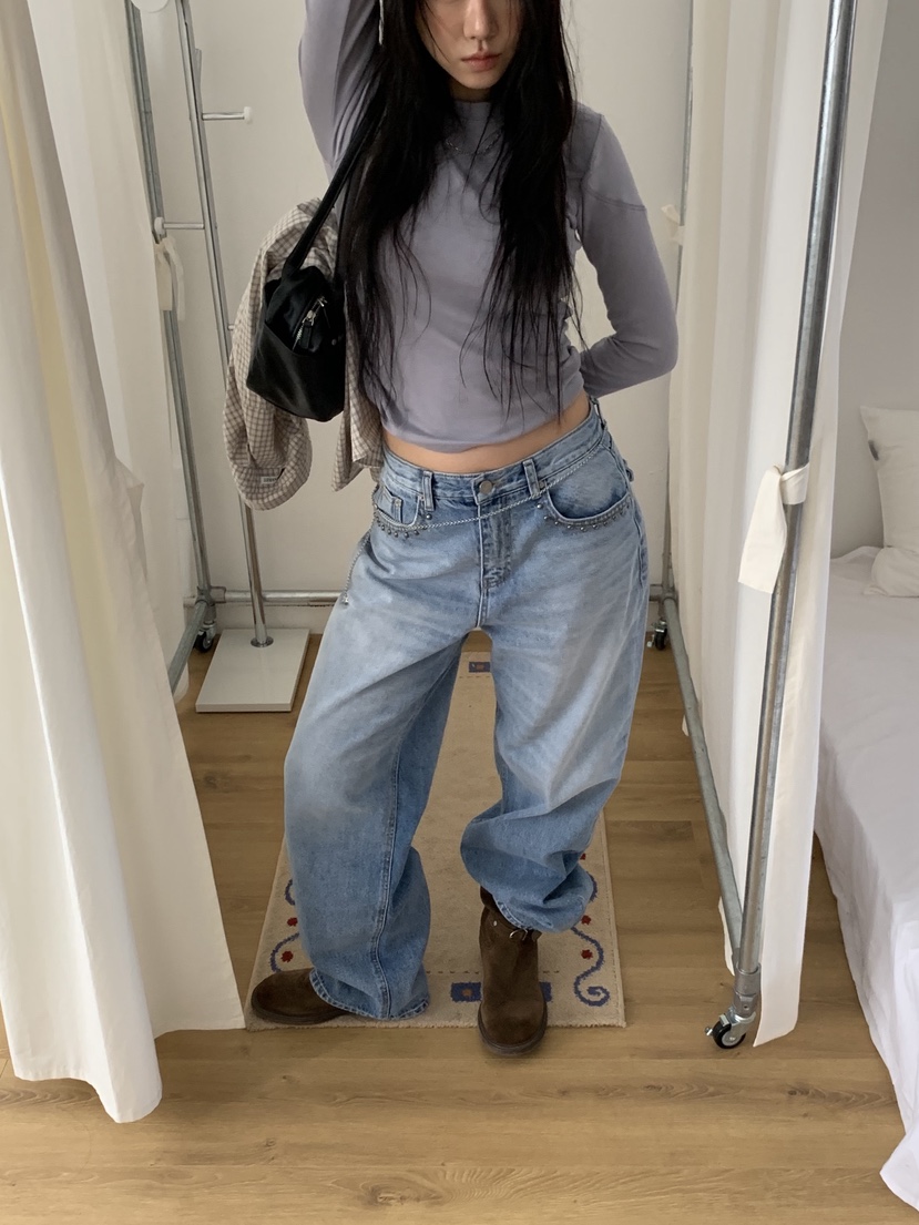 SUNDER MARKET東大門代購女裝新品26春夏推薦人氣牛仔褲SUNDER MARKET牛仔褲