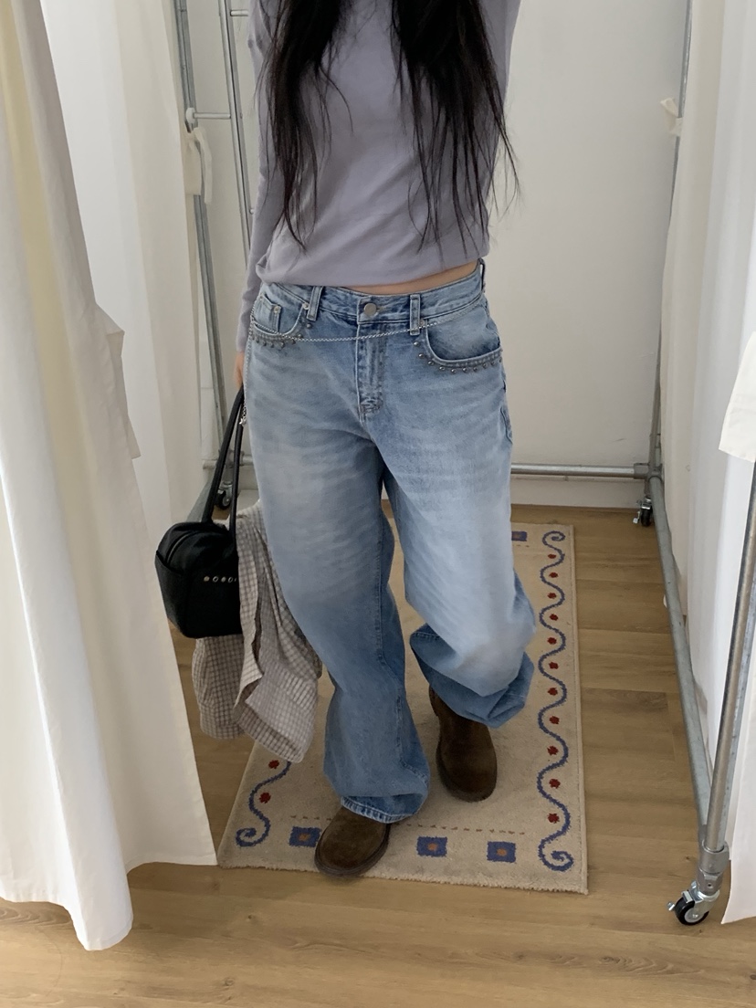 SUNDER MARKET東大門代購女裝新品26春夏推薦人氣牛仔褲SUNDER MARKET牛仔褲