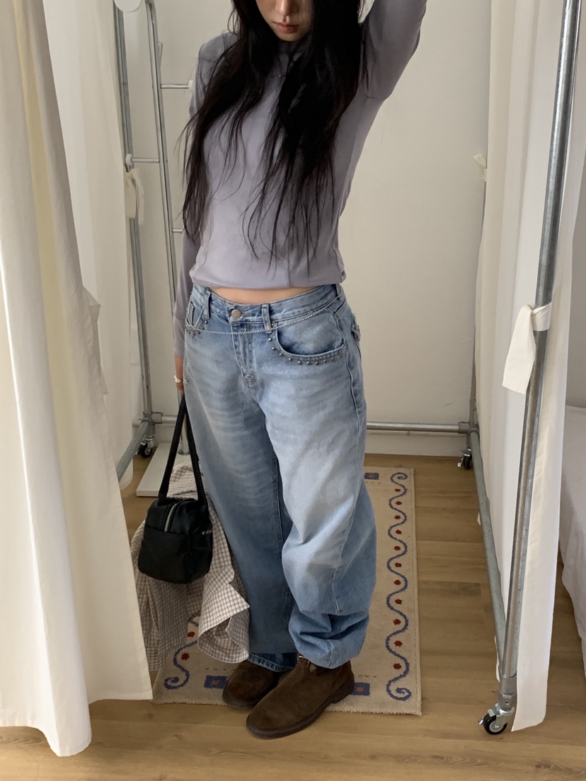 SUNDER MARKET東大門代購女裝新品26春夏推薦人氣牛仔褲SUNDER MARKET牛仔褲