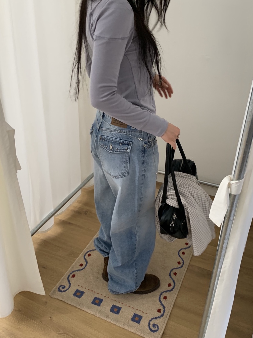 SUNDER MARKET東大門代購女裝新品26春夏推薦人氣牛仔褲SUNDER MARKET牛仔褲