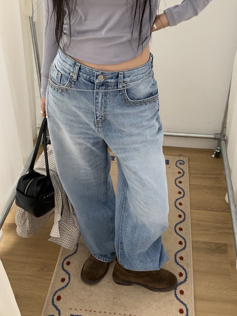 SUNDER MARKET東大門代購女裝新品26春夏推薦人氣牛仔褲SUNDER MARKET牛仔褲圖色1