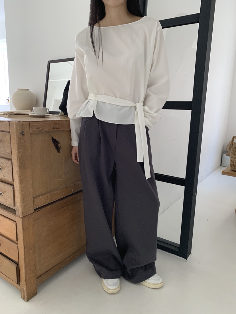 COME OPEN/HAPER韓國代購女裝新品推薦26春夏襯衫蕾絲衫腰帶COME OPEN/HAPER襯衫/蕾絲衫