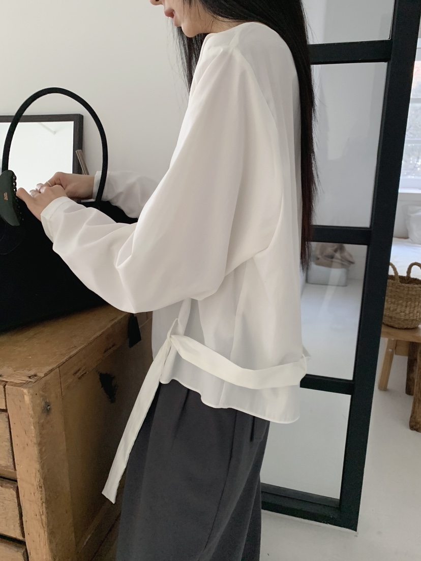 COME OPEN/HAPER韓國代購女裝新品推薦26春夏襯衫蕾絲衫腰帶COME OPEN/HAPER襯衫/蕾絲衫