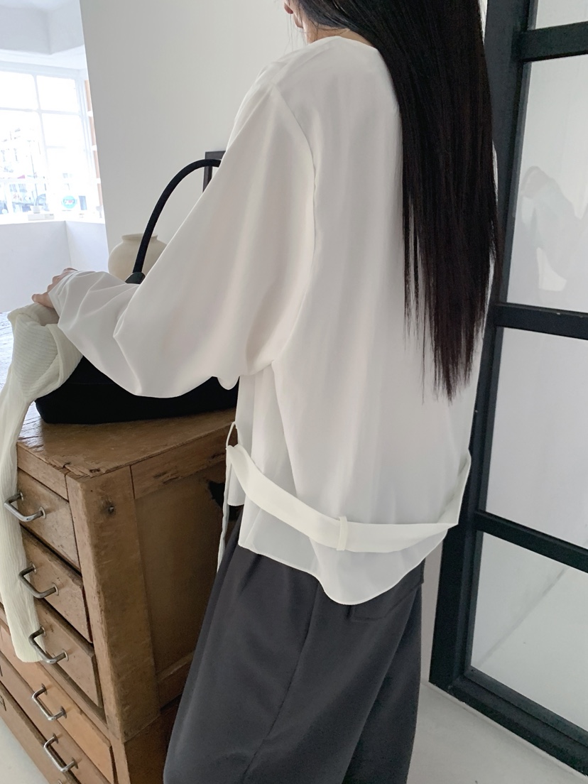 COME OPEN/HAPER韓國代購女裝新品推薦26春夏襯衫蕾絲衫腰帶COME OPEN/HAPER襯衫/蕾絲衫