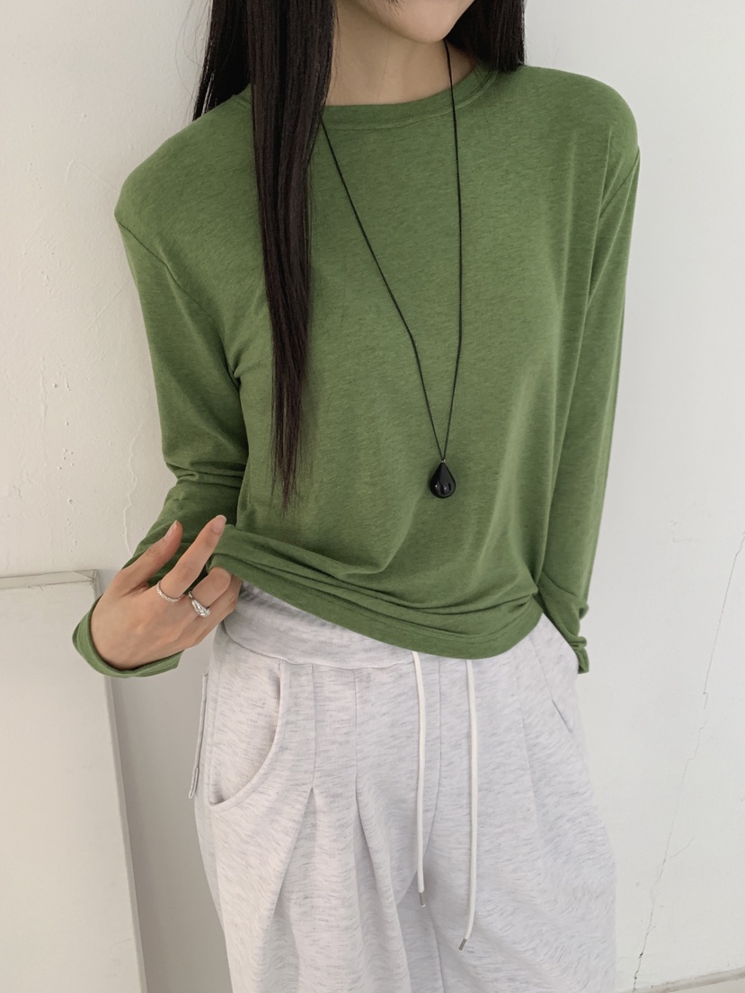 COME OPEN/HAPER韓國代購女裝新款職業休閑26春夏長袖T恤COME OPEN/HAPER長袖T恤