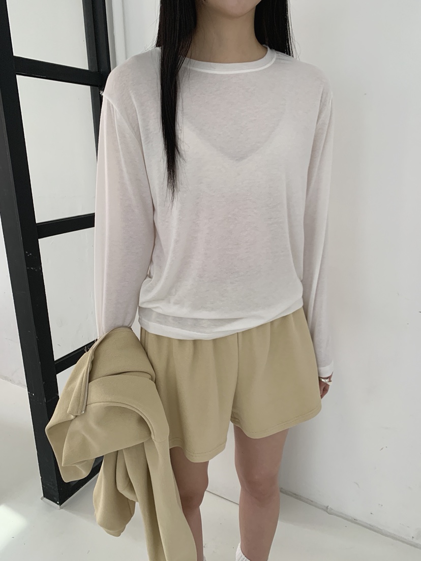 COME OPEN/HAPER韓國代購女裝新款職業休閑26春夏長袖T恤COME OPEN/HAPER長袖T恤