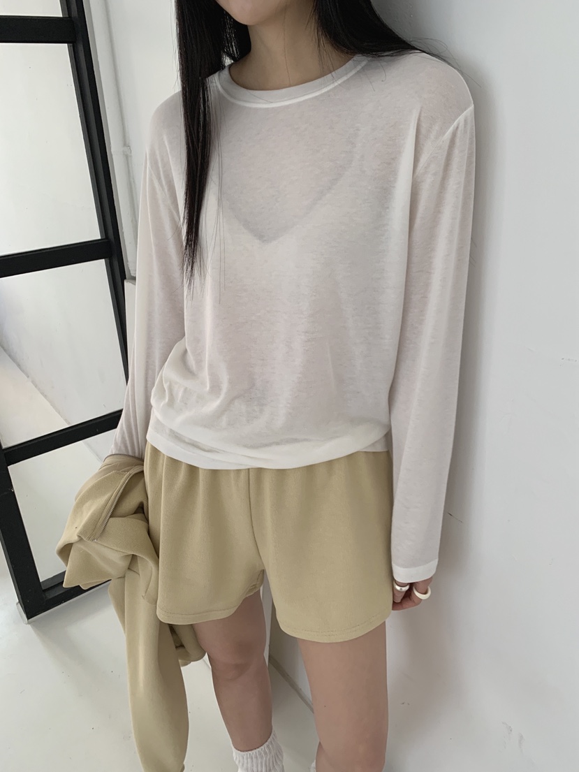 COME OPEN/HAPER韓國代購女裝新款職業休閑26春夏長袖T恤COME OPEN/HAPER長袖T恤