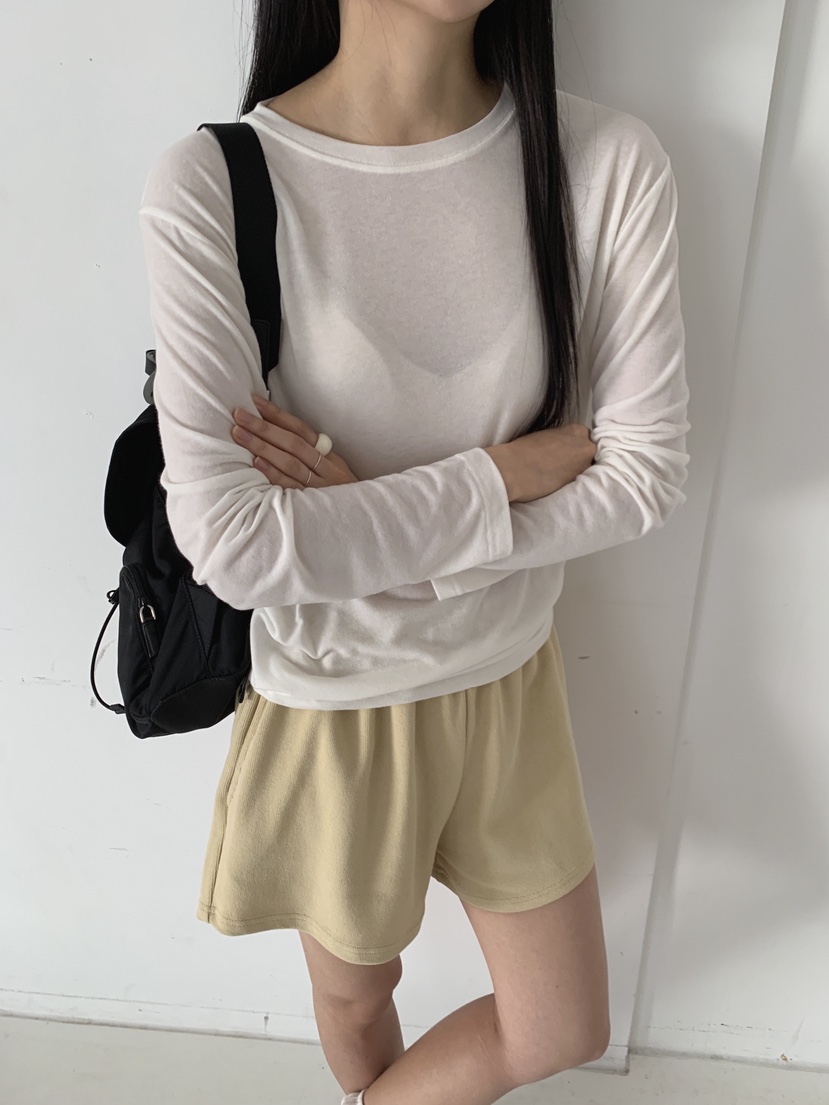 COME OPEN/HAPER韓國代購女裝新款職業休閑26春夏長袖T恤COME OPEN/HAPER長袖T恤