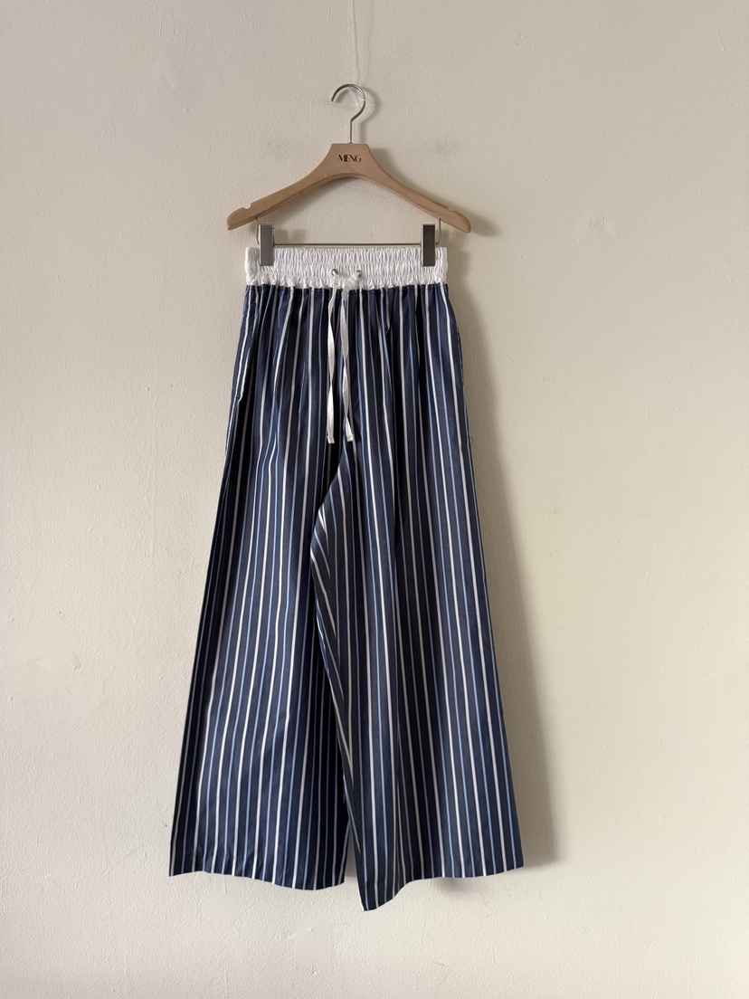 MENG東大門直郵女裝新品推薦熱賣職業26春夏真品休閑褲條紋MENG休閑褲圖色1