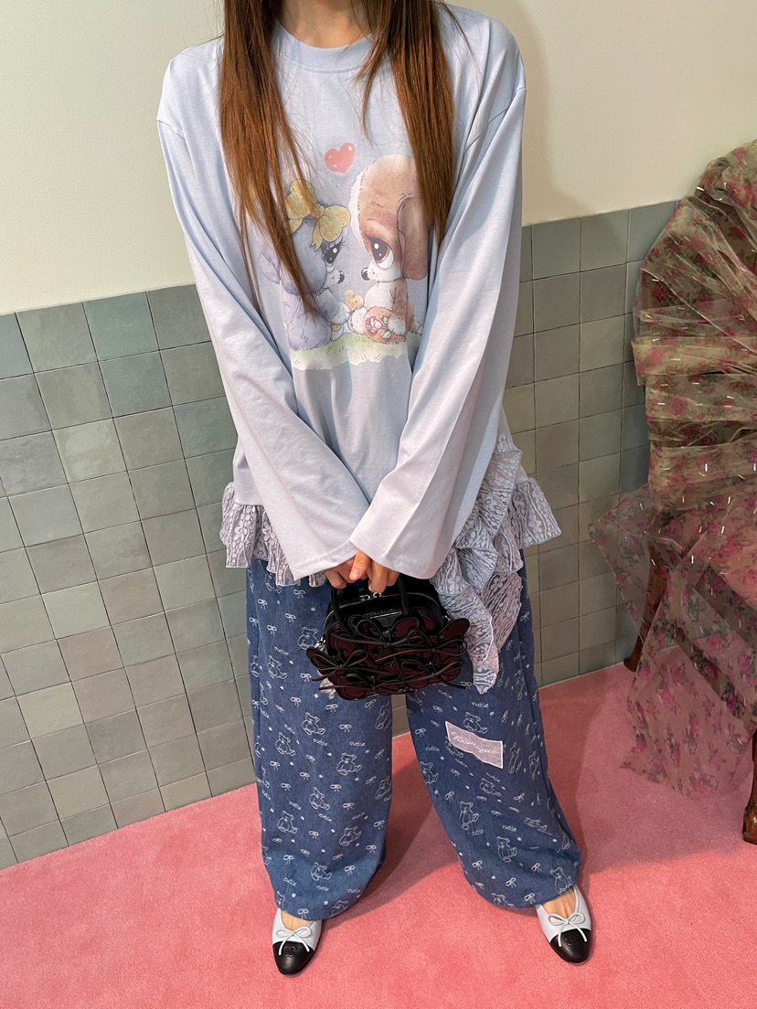 BOUTIQUE-L東大門代購女裝新品時尚推薦人氣職業休閑褲小熊BOUTIQUE-L休閑褲