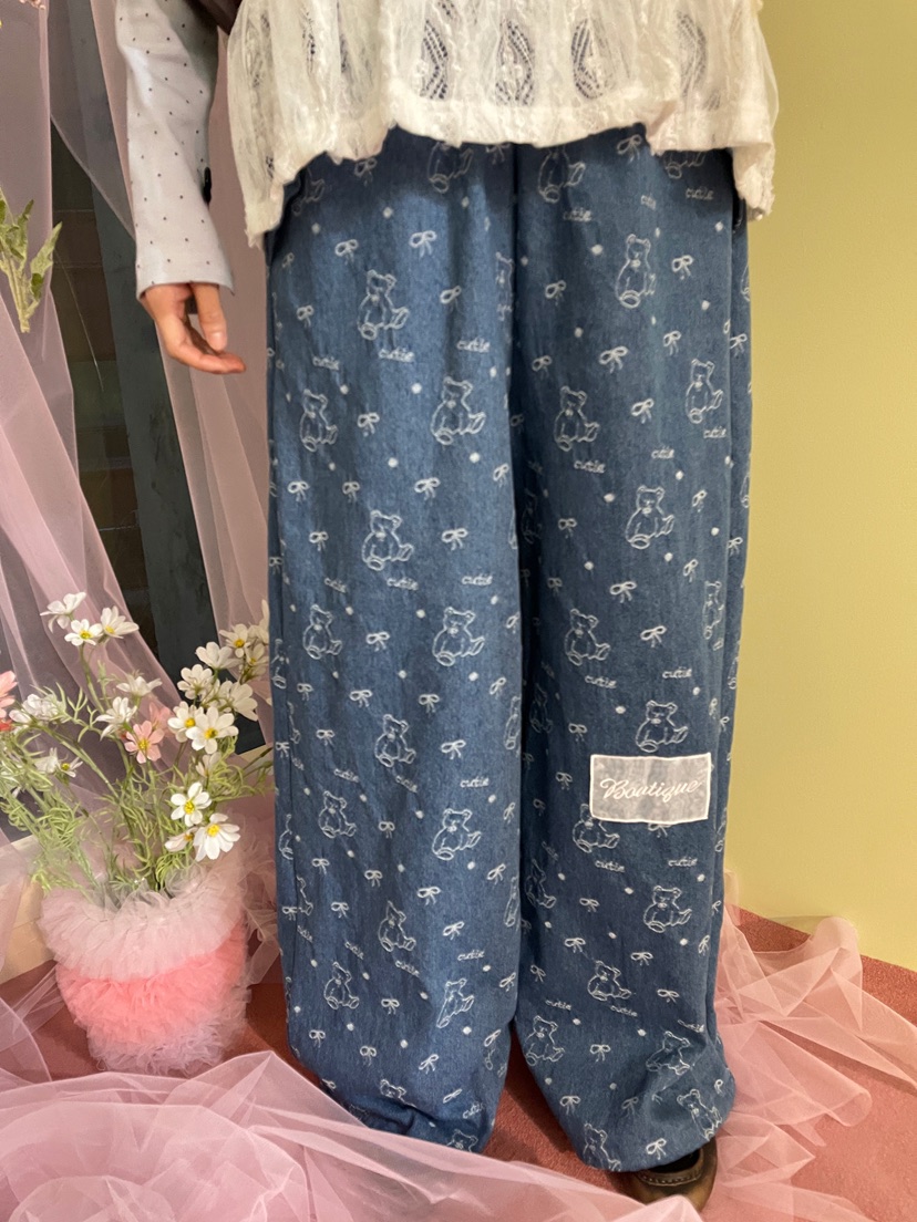 BOUTIQUE-L東大門代購女裝新品時尚推薦人氣職業休閑褲小熊BOUTIQUE-L休閑褲圖色1