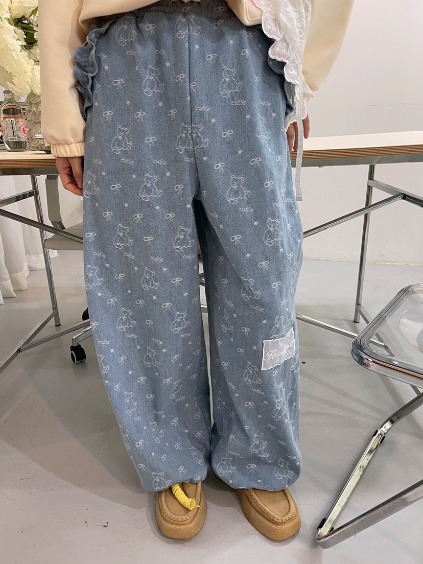 BOUTIQUE-L東大門代購女裝新品時尚推薦人氣職業休閑褲小熊BOUTIQUE-L休閑褲圖色2