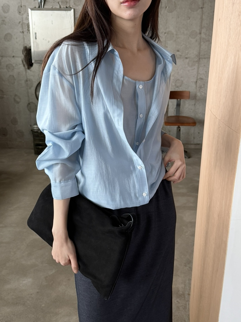 FOSET東大門直郵女士新品26春夏人氣真品襯衫蕾絲衫絲綢雙層FOSET襯衫/蕾絲衫