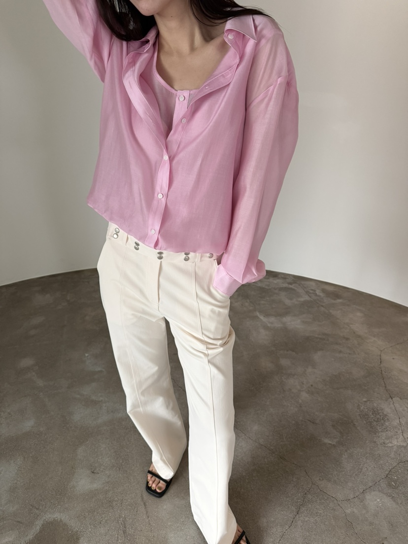 FOSET東大門直郵女士新品26春夏人氣真品襯衫蕾絲衫絲綢雙層FOSET襯衫/蕾絲衫