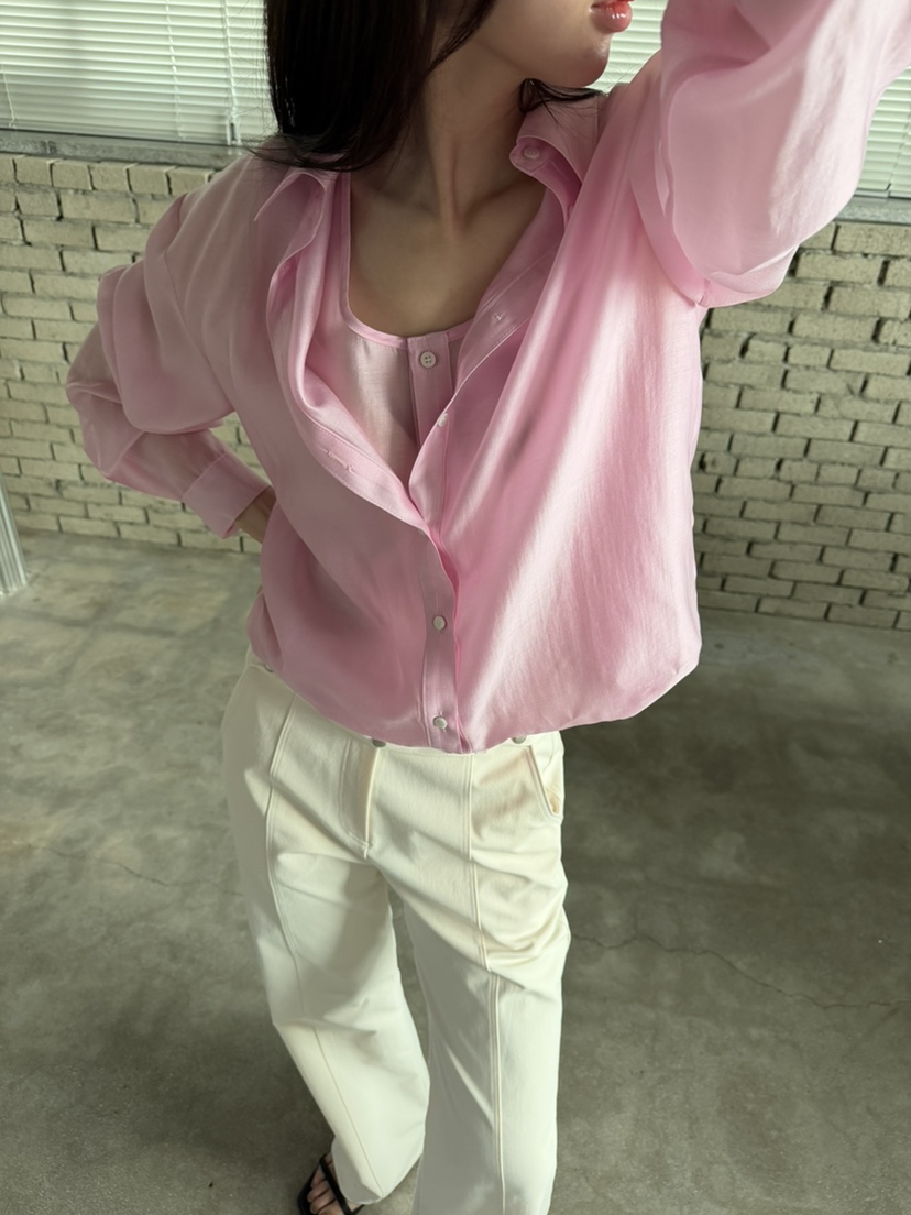 FOSET東大門直郵女士新品26春夏人氣真品襯衫蕾絲衫絲綢雙層FOSET襯衫/蕾絲衫