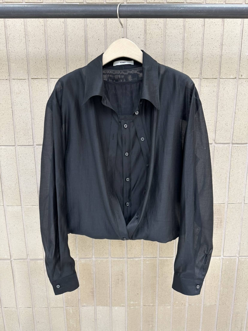 FOSET東大門直郵女士新品26春夏人氣真品襯衫蕾絲衫絲綢雙層FOSET襯衫/蕾絲衫圖色4