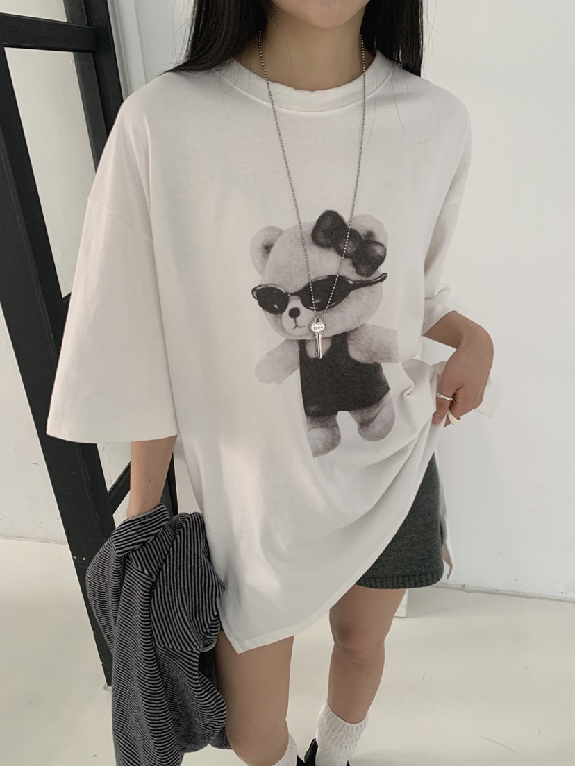 COME OPEN/HAPER韓國代購女裝新品人氣時尚推薦T恤泰迪熊COME OPEN/HAPERT恤